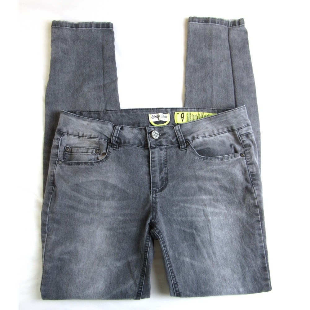 Indigo Rein Jeans Gray Skinny Juniors Size 9 - Picture 2 of 7